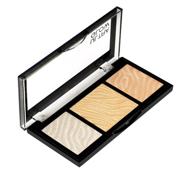 Swiss Beauty Ultraglow Highlighter & Bronzer Palette for Face Makeup | Lightweight, Easily Blendable |Shade-01, 12g|